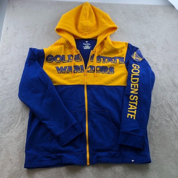 Golden State Warriors Fanatics Mens Hoodie XL Full Zip Basketball Varsity Jacket - Picture 11 of 13
